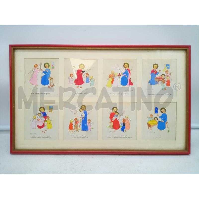 QUADRO POCHOIR PREGHIERA AVE MARIA  | Mercatino dell'Usato Roma porta maggiore 1