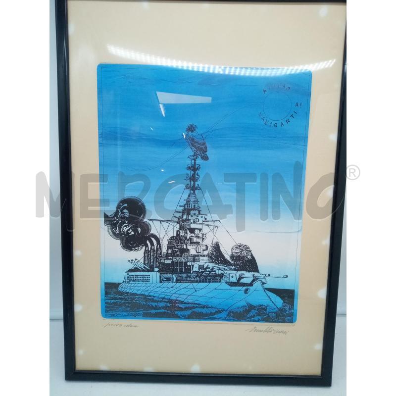 QUADRO PROVA D AUTORE AVVISO AI NAVIGANTI  | Mercatino dell'Usato Roma porta maggiore 4