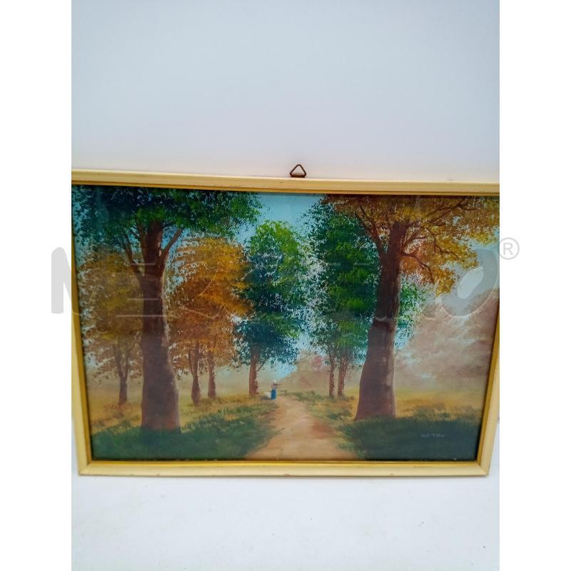 QUADRO QUADCHE SENTIERO CON VIANDANTE  | Mercatino dell'Usato Roma porta maggiore 3