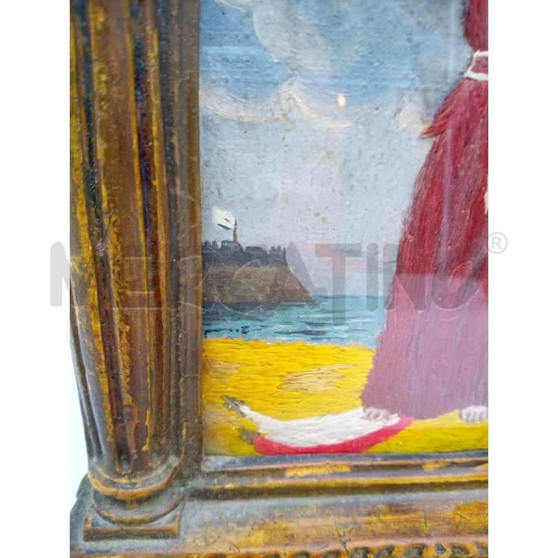 QUADRO RICAMO SANTO ANIELLO DI NAPOLI  | Mercatino dell'Usato Roma porta maggiore 3