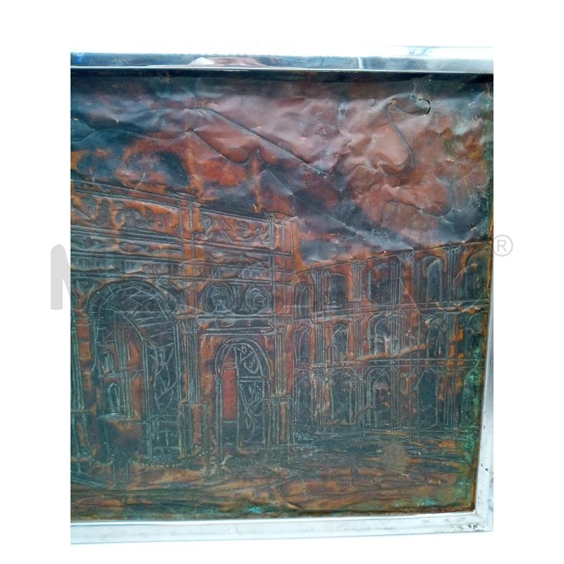 QUADRO RILIEVO SU LASTRA RAMATA ARCO ROMANO | Mercatino dell'Usato Roma porta maggiore 2