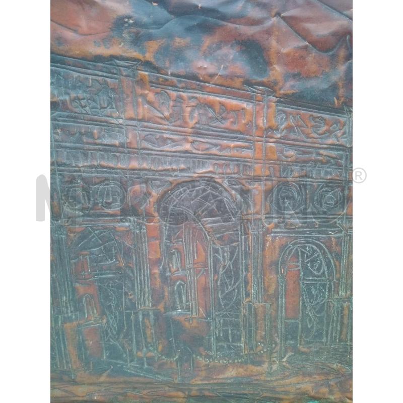QUADRO RILIEVO SU LASTRA RAMATA ARCO ROMANO | Mercatino dell'Usato Roma porta maggiore 3