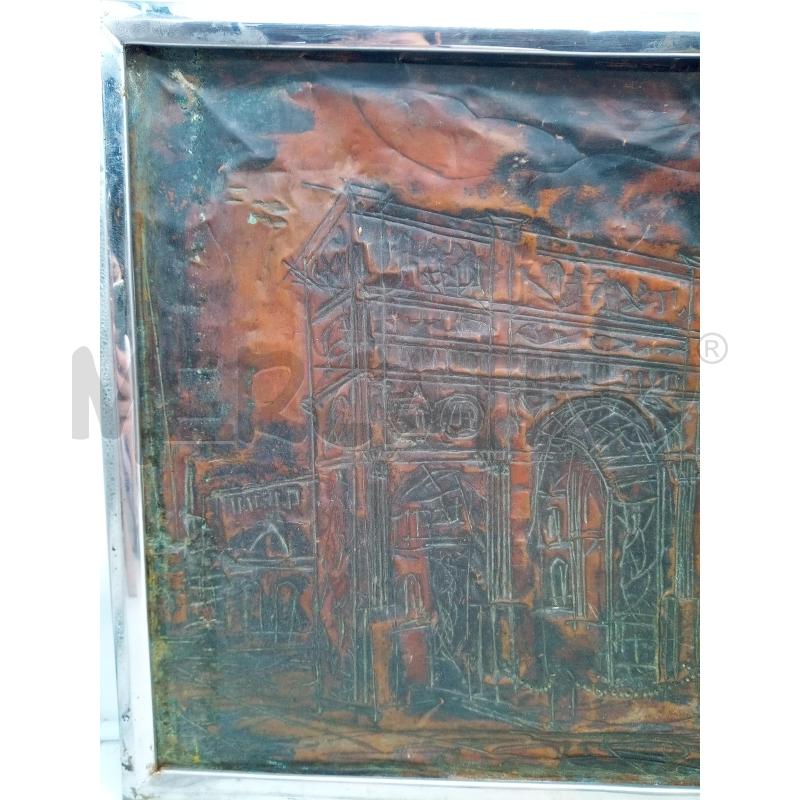QUADRO RILIEVO SU LASTRA RAMATA ARCO ROMANO | Mercatino dell'Usato Roma porta maggiore 4