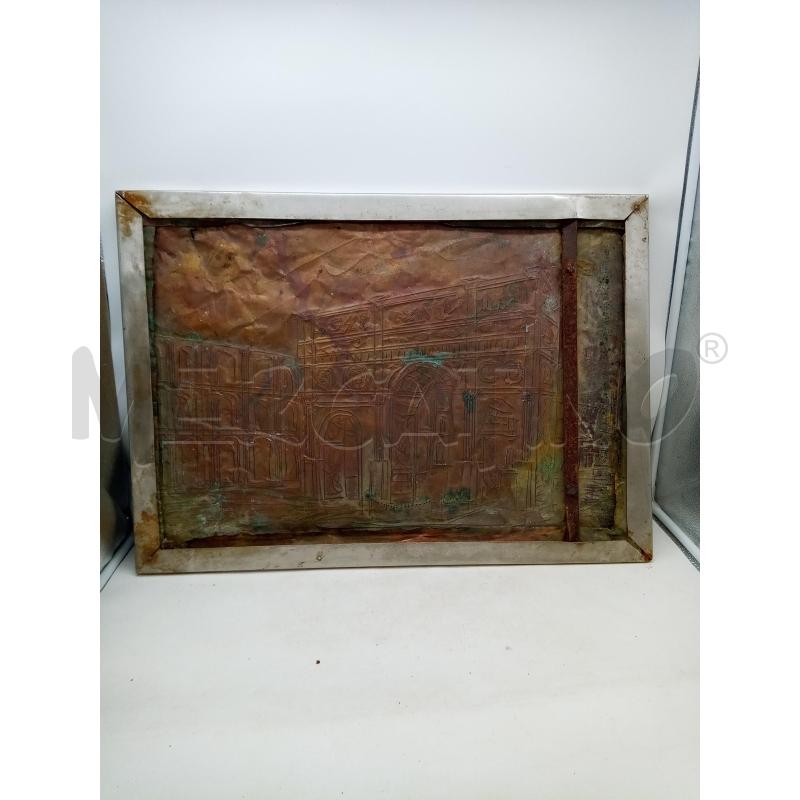 QUADRO RILIEVO SU LASTRA RAMATA ARCO ROMANO | Mercatino dell'Usato Roma porta maggiore 5