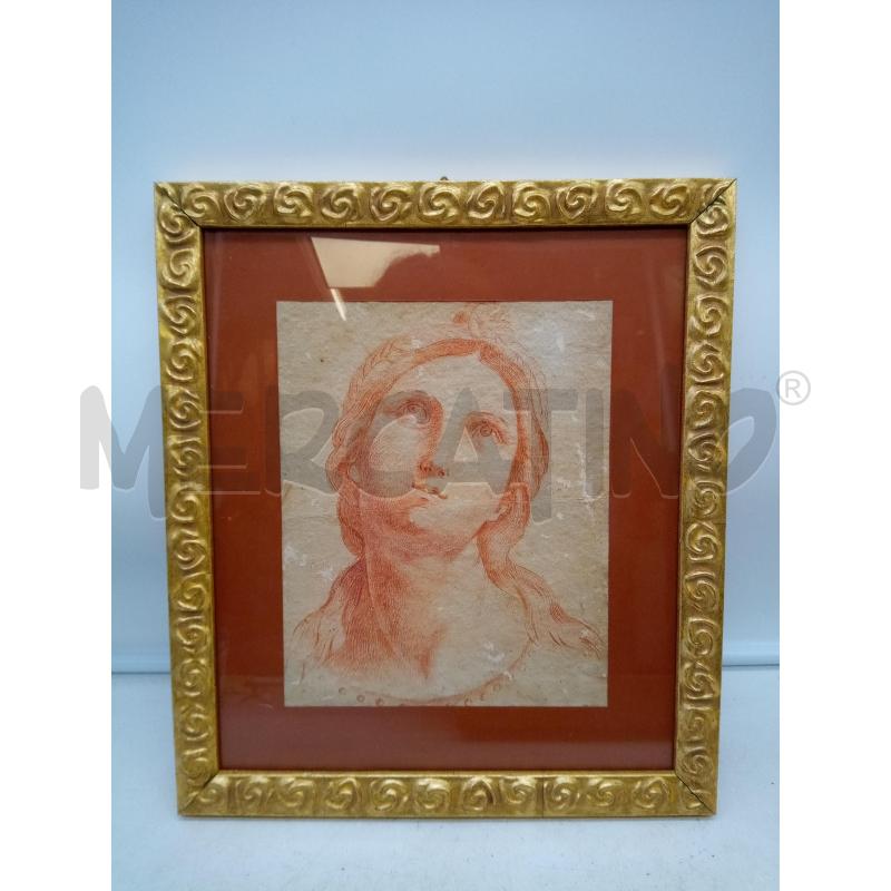 QUADRO SANGUIGNA SU CARTA VOLTO DONNA | Mercatino dell'Usato Roma porta maggiore 1