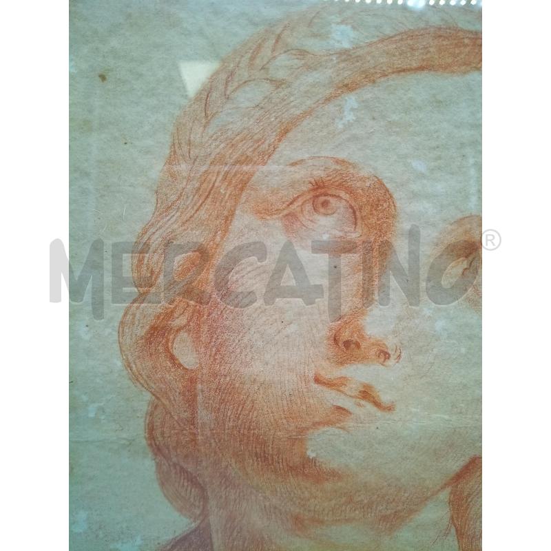 QUADRO SANGUIGNA SU CARTA VOLTO DONNA | Mercatino dell'Usato Roma porta maggiore 3