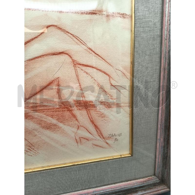 QUADRO SANGUIGNA SU CARTONICINO NUDO DONNA | Mercatino dell'Usato Roma porta maggiore 3