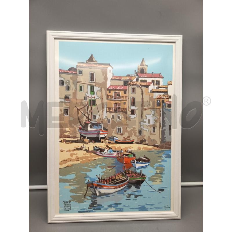 QUADRO SERIGRAFIA CEFALÙ | Mercatino dell'Usato Roma porta maggiore 1