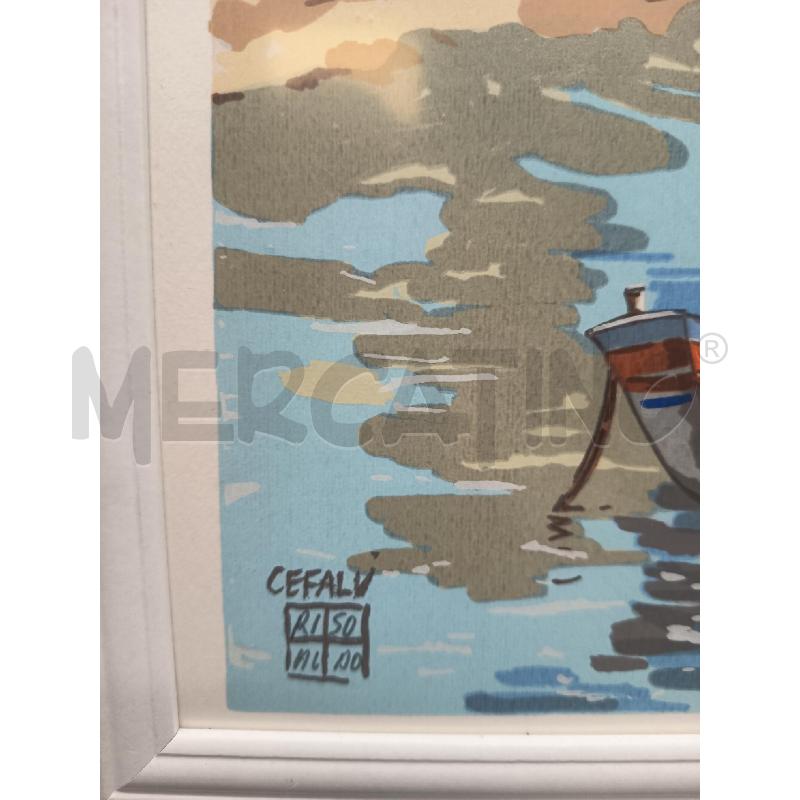 QUADRO SERIGRAFIA CEFALÙ | Mercatino dell'Usato Roma porta maggiore 3