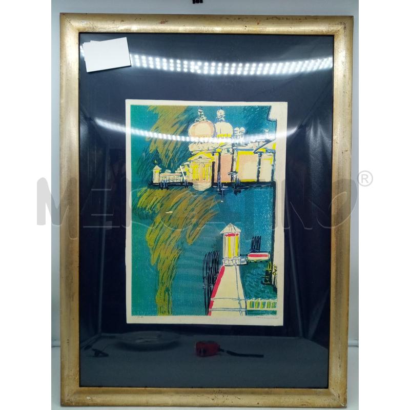 QUADRO SERIGRAFIA FARO SU LAGO | Mercatino dell'Usato Roma porta maggiore 1