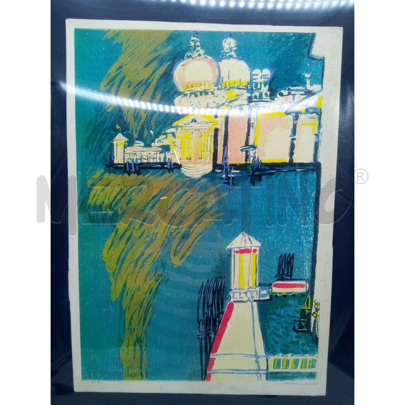 QUADRO SERIGRAFIA FARO SU LAGO | Mercatino dell'Usato Roma porta maggiore 2