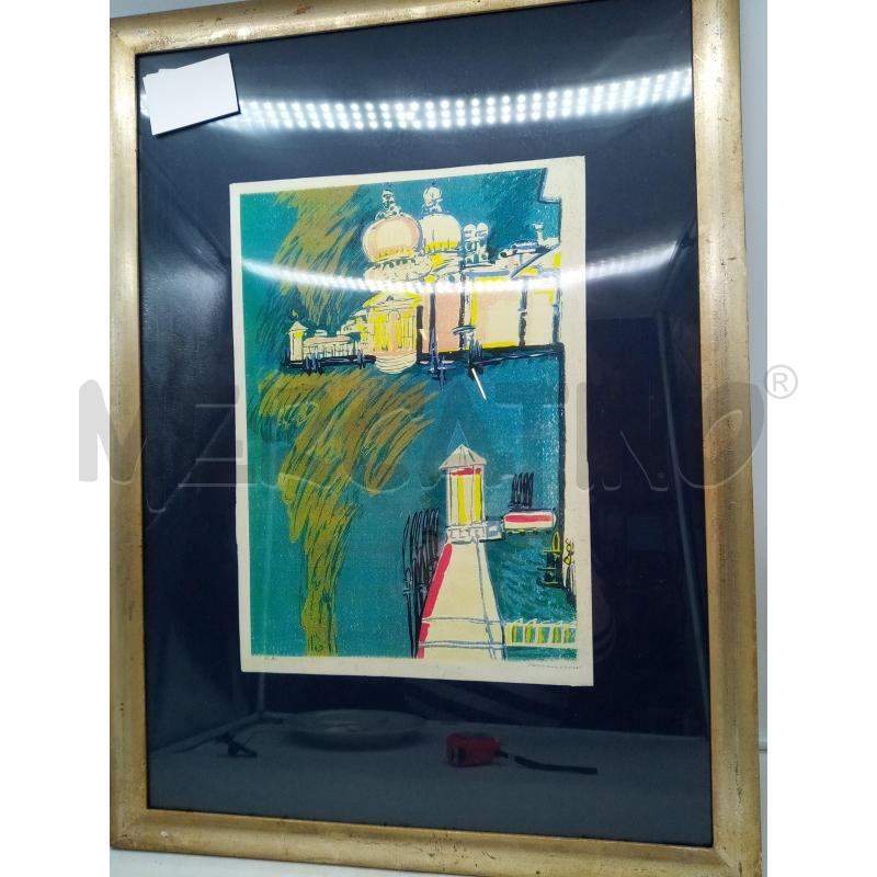 QUADRO SERIGRAFIA FARO SU LAGO | Mercatino dell'Usato Roma porta maggiore 3