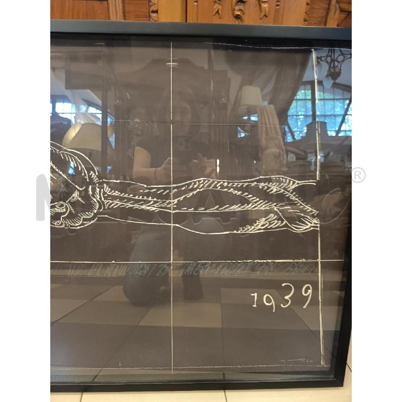 QUADRO SERIGRAFIA FONDO NERO  | Mercatino dell'Usato Roma porta maggiore 2