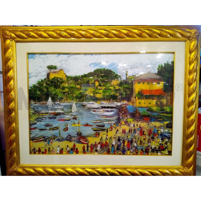 QUADRO SERIGRAFIA INCONTRARSI A PORTOFINO  | Mercatino dell'Usato Roma porta maggiore 1