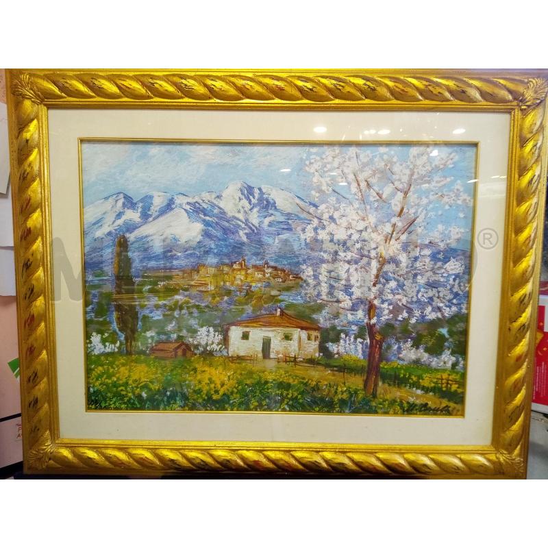 QUADRO SERIGRAFIA PAESAGGIO ABRUZZESE  | Mercatino dell'Usato Roma porta maggiore 1