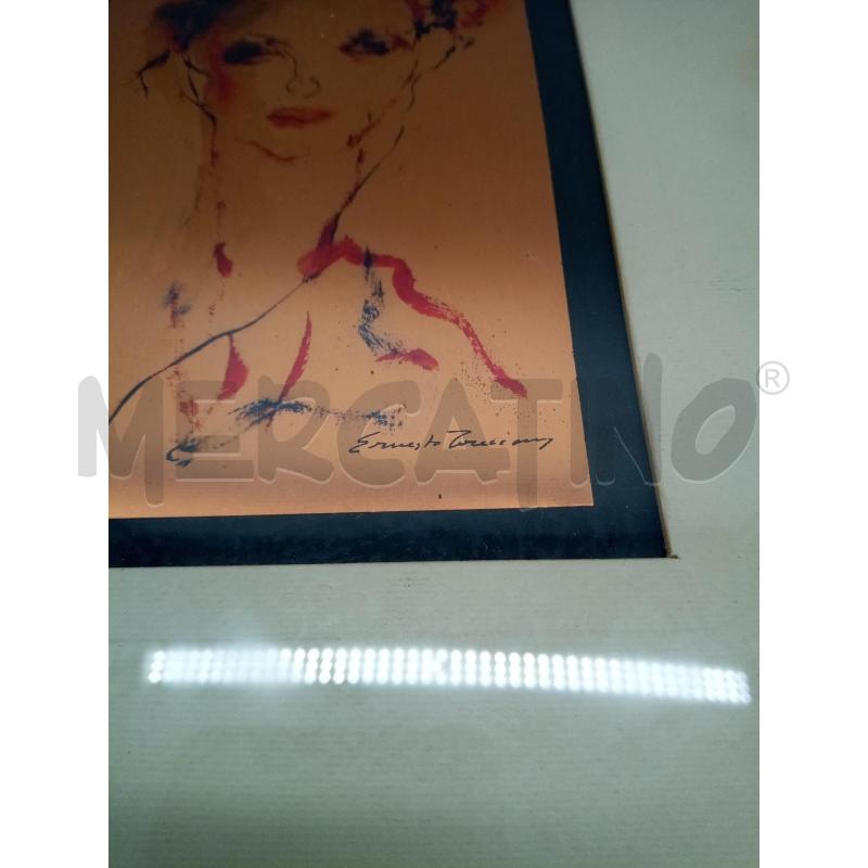 QUADRO SERIGRAFIA SU RAME VOLTO ASTRATTO | Mercatino dell'Usato Roma porta maggiore 2
