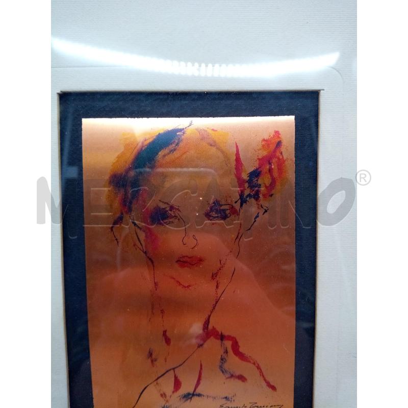 QUADRO SERIGRAFIA SU RAME VOLTO ASTRATTO | Mercatino dell'Usato Roma porta maggiore 3