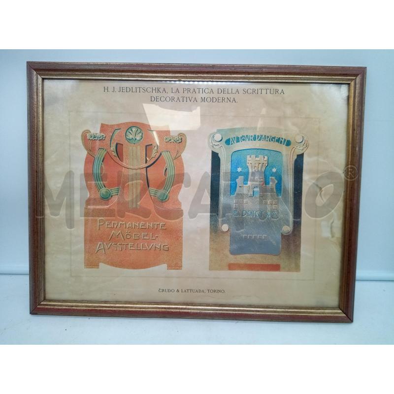 QUADRO STAMPA LA PRATICA DELLA SCRITTURA DECORATIVAMODRNA  | Mercatino dell'Usato Roma porta maggiore 1