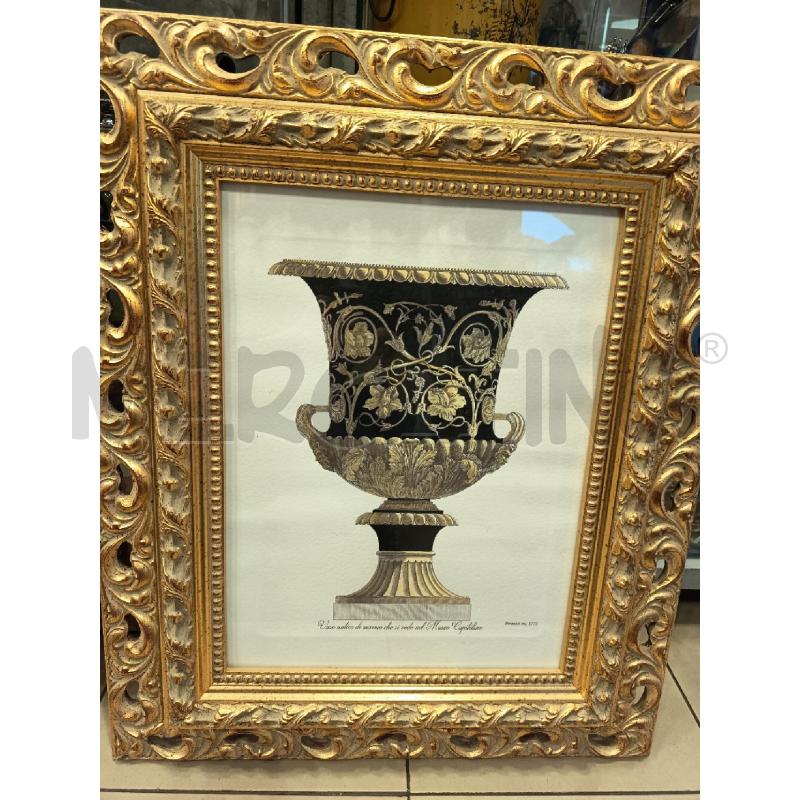 QUADRO STAMPA VASO ANTICO FLOREALE | Mercatino dell'Usato Roma porta maggiore 1