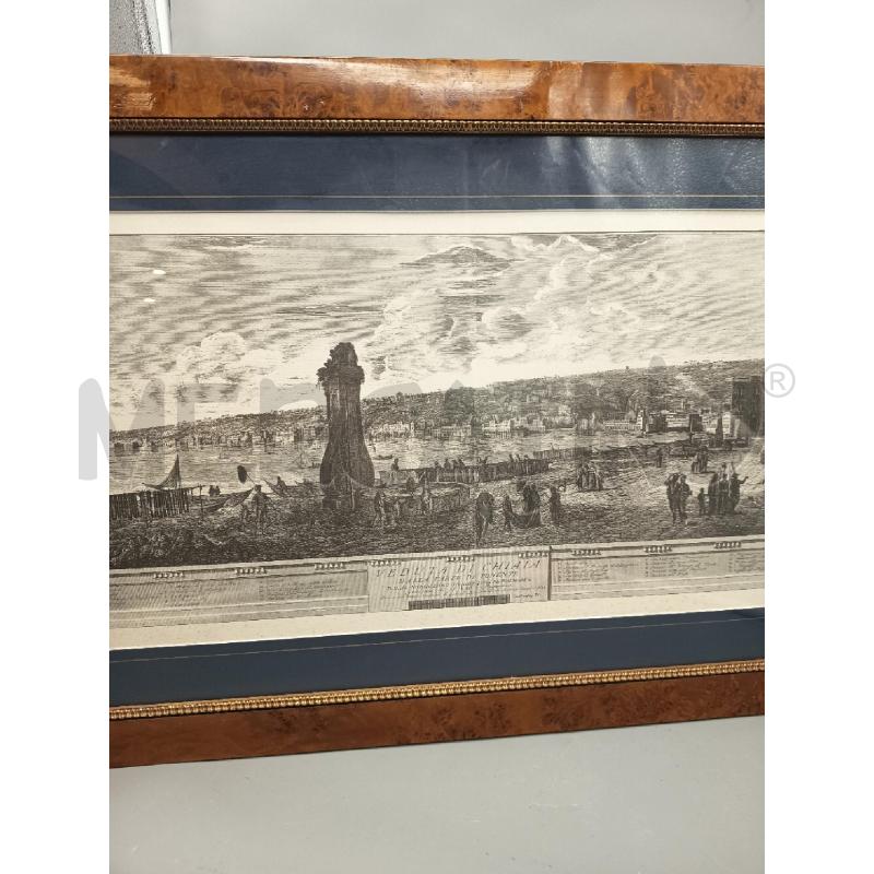 QUADRO STAMPA VEDUTA DI CHIAIA CORN RADICA  | Mercatino dell'Usato Roma porta maggiore 2