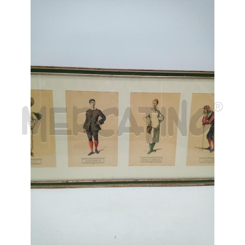 QUADRO STAMPE MASCEHRE CON DESCRIZIONE  | Mercatino dell'Usato Roma porta maggiore 1