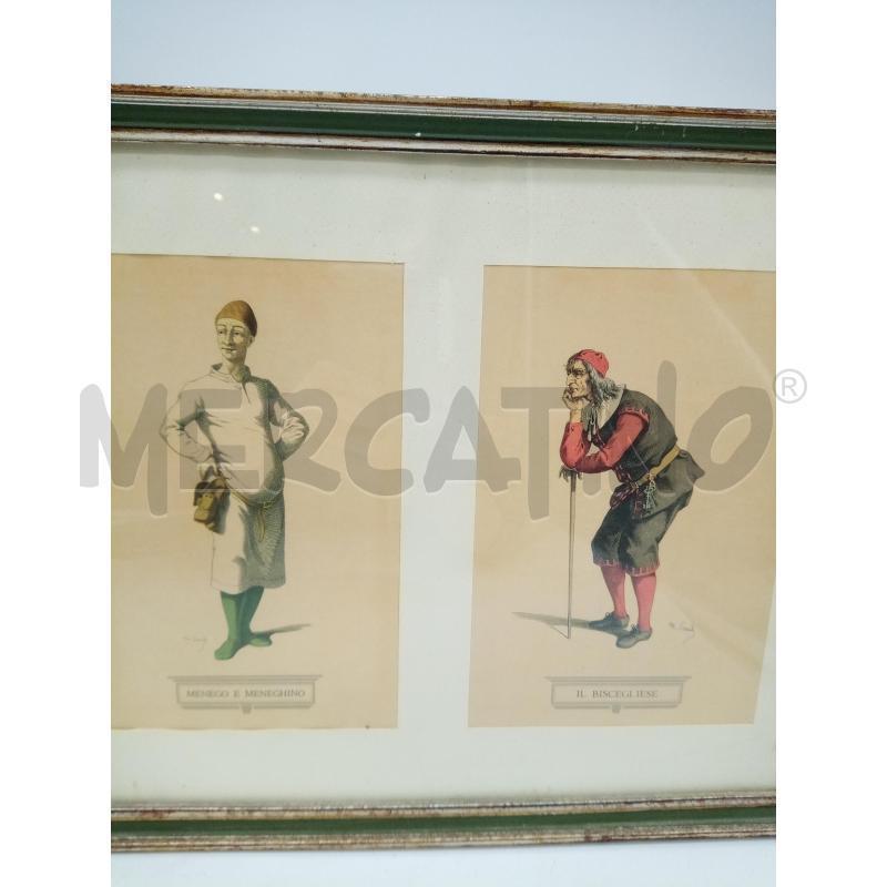 QUADRO STAMPE MASCEHRE CON DESCRIZIONE  | Mercatino dell'Usato Roma porta maggiore 2