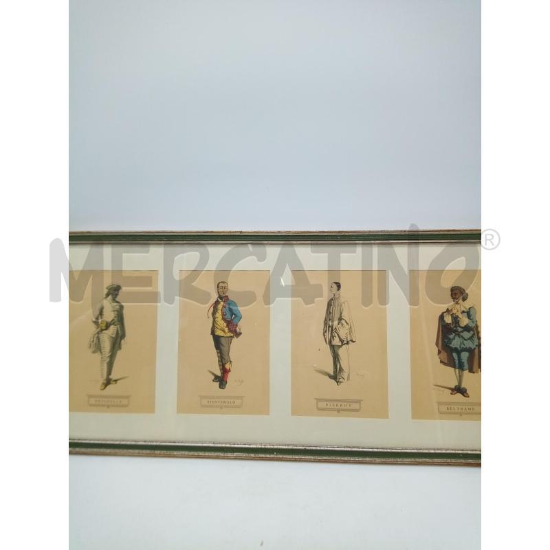 QUADRO STAMPE MASCHERE CON DESCRIZIONE  | Mercatino dell'Usato Roma porta maggiore 1
