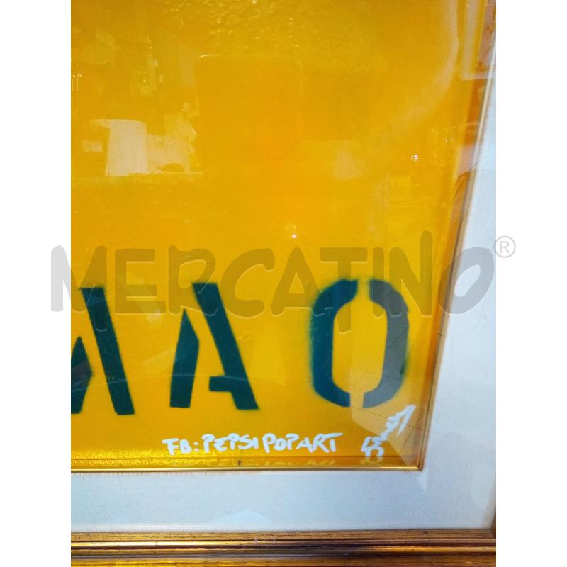 QUADRO STENCIL MAO FONDO GIALLO | Mercatino dell'Usato Roma porta maggiore 3