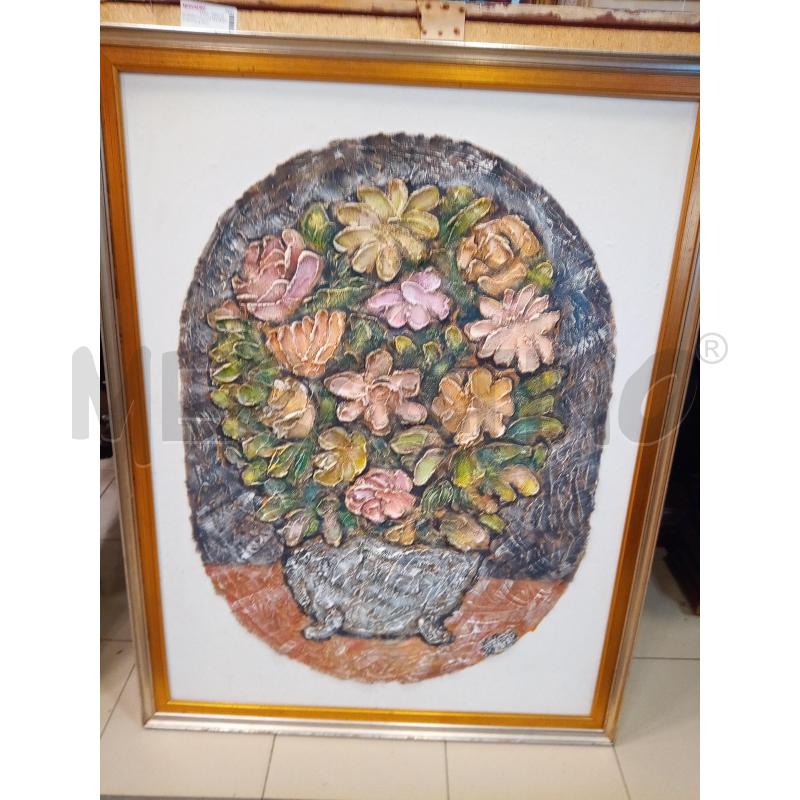 QUADRO STUCCO VASO FIORI  | Mercatino dell'Usato Roma porta maggiore 2