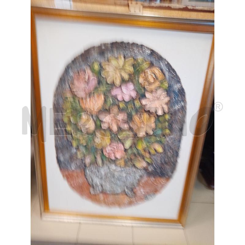 QUADRO STUCCO VASO FIORI  | Mercatino dell'Usato Roma porta maggiore 3