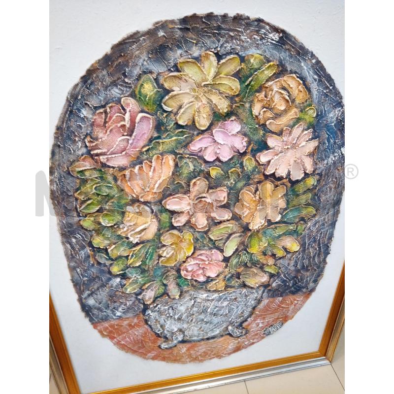 QUADRO STUCCO VASO FIORI  | Mercatino dell'Usato Roma porta maggiore 4