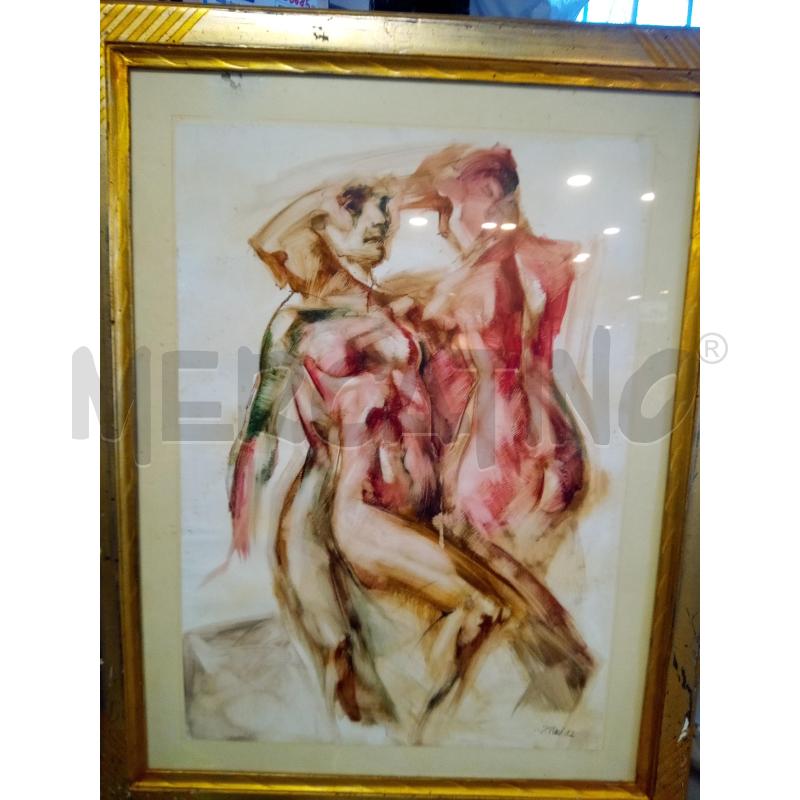 QUADRO TECNICA MISTAAMANTI ABBRACCIATI  | Mercatino dell'Usato Roma porta maggiore 3