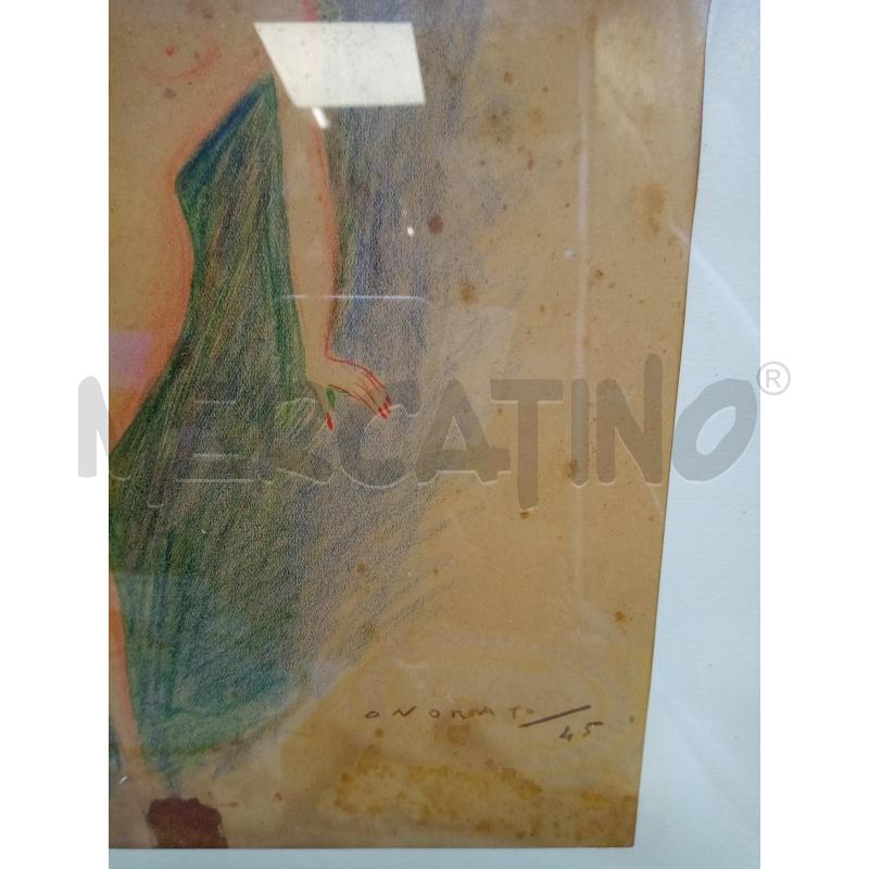 QUADRO TECNICA MISTA NUDO FEMMINILE '40 | Mercatino dell'Usato Roma porta maggiore 2