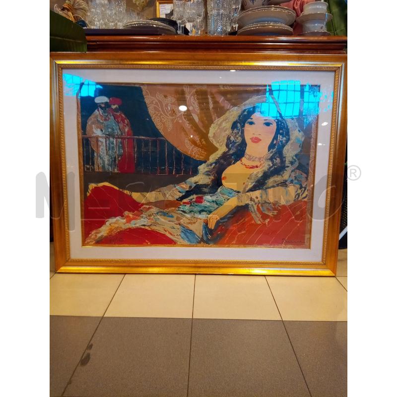 QUADRO TECNICA MISTA ODALISCA E SULTANI  | Mercatino dell'Usato Roma porta maggiore 1