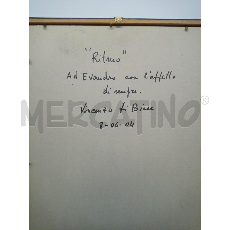 QUADRO TECNICA MISTA RITMO TONI VERDI  | Mercatino dell'Usato Roma porta maggiore 3