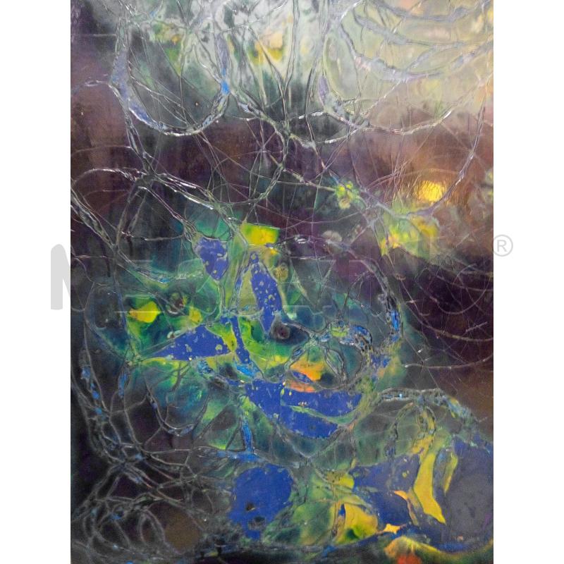 QUADRO TECNICA MISTA SU COMPENSATO MOTIVO ASTRATTO TONI BLU  | Mercatino dell'Usato Roma porta maggiore 2