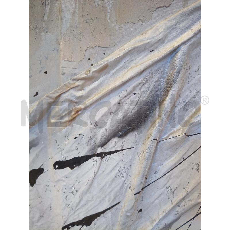 QUADRO TECNICA MISTA TELE MULTIPLE SCHIZZI BIANCHI NERI | Mercatino dell'Usato Roma porta maggiore 3