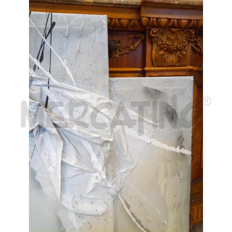 QUADRO TECNICA MISTA TELE MULTIPLE SCHIZZI BIANCHI NERI | Mercatino dell'Usato Roma porta maggiore 4