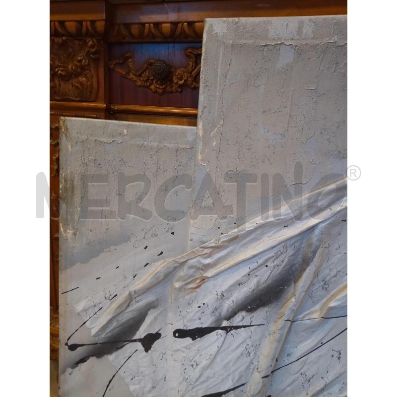 QUADRO TECNICA MISTA TELE MULTIPLE SCHIZZI BIANCHI NERI | Mercatino dell'Usato Roma porta maggiore 5