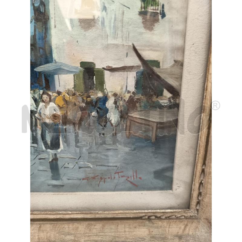 QUADRO TEMPERA SCORCIO MERCATO LACCATA  | Mercatino dell'Usato Roma porta maggiore 4