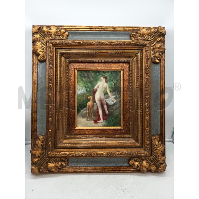 QUADRO TEMPERA SU MASONITE RIPROD DIANA NELLA FORESTA  | Mercatino dell'Usato Roma porta maggiore 2