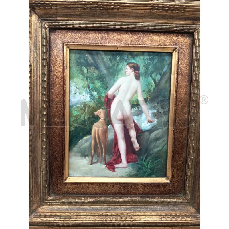 QUADRO TEMPERA SU MASONITE RIPROD DIANA NELLA FORESTA  | Mercatino dell'Usato Roma porta maggiore 3