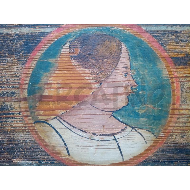QUADRO TEMPERA SU PANNELLO LIGNEO PROFILO DONNA EPOCA | Mercatino dell'Usato Roma porta maggiore 2