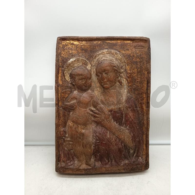 QUADRO TERRACOTTA ALTORILIEVO MADONNA CON IL BAMBINO  | Mercatino dell'Usato Roma porta maggiore 1