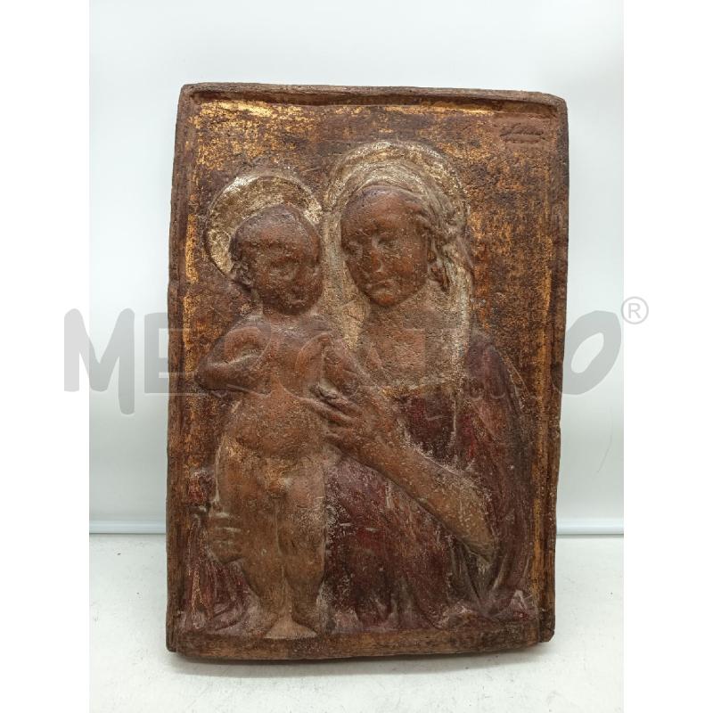 QUADRO TERRACOTTA ALTORILIEVO MADONNA CON IL BAMBINO  | Mercatino dell'Usato Roma porta maggiore 3
