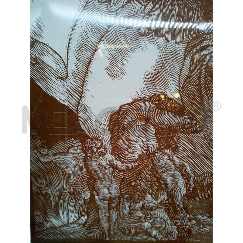 QUADRO XILOGRAFIA L'ANGELO  | Mercatino dell'Usato Roma porta maggiore 3