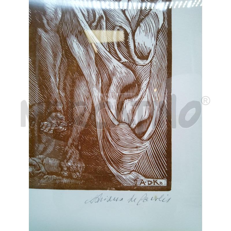 QUADRO XILOGRAFIA L'ANGELO  | Mercatino dell'Usato Roma porta maggiore 4