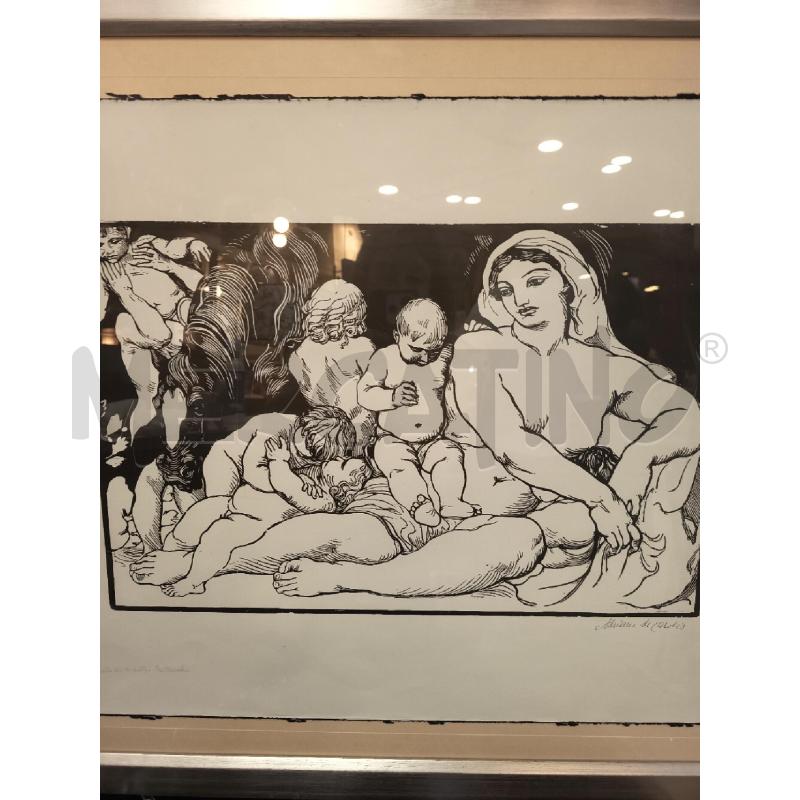 QUADRO XILO NUDI E CAVALLO  | Mercatino dell'Usato Roma porta maggiore 1