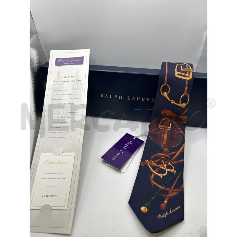 RALPH LAUREN CRAVATTA BLU FANTASIA SELLE | Mercatino dell'Usato Roma porta maggiore 1