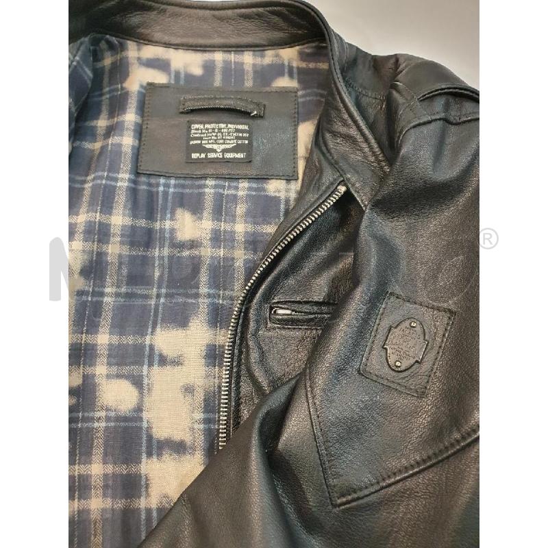 REPLAY GIACCA UOMO NERA PELLE ZIP | Mercatino dell'Usato Roma porta maggiore 3